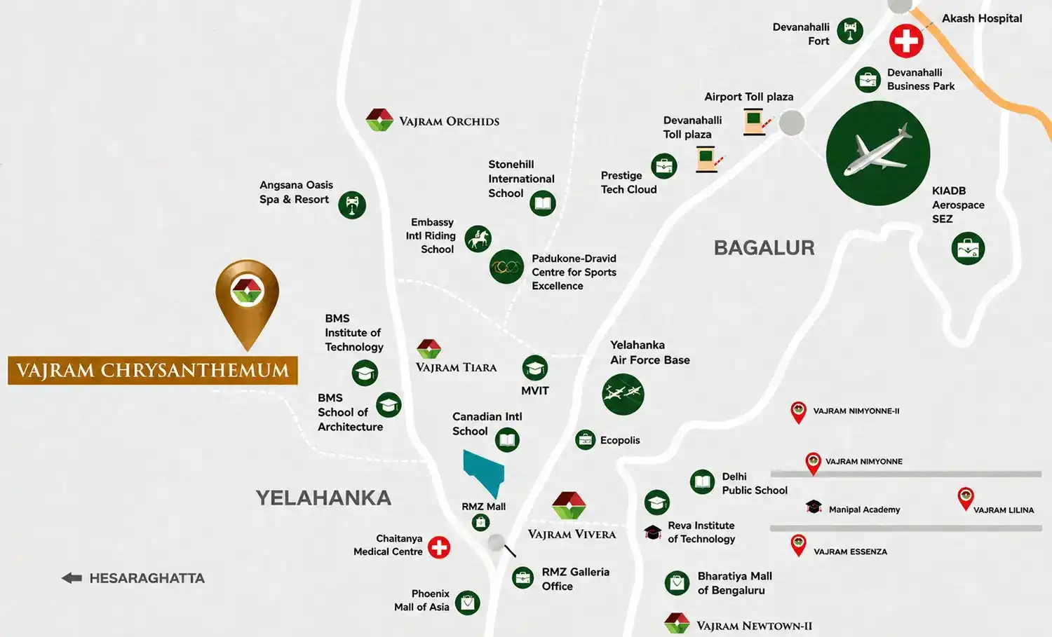 Location Map of Vajram Chrysanthemum