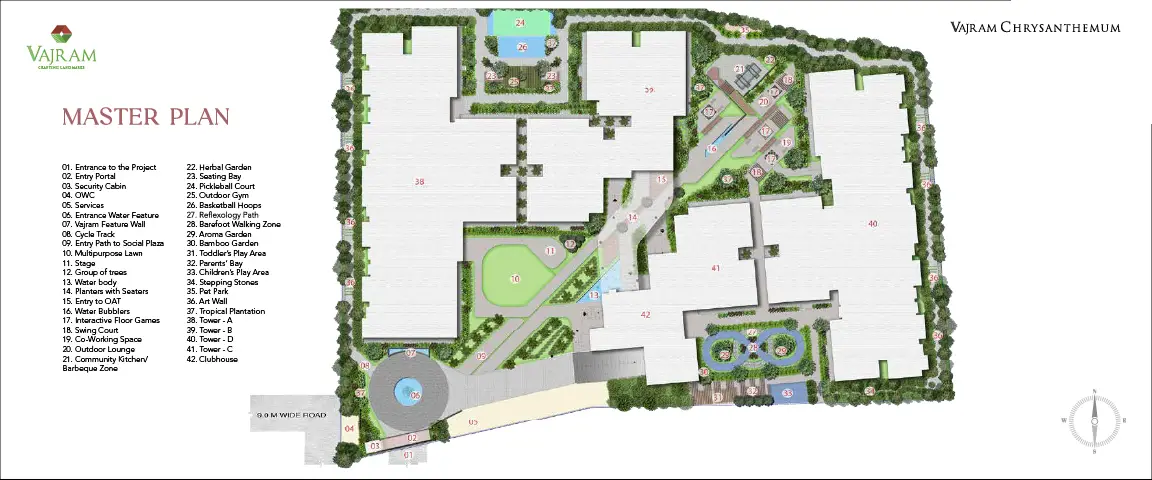 Vajram Chrysanthemum Detailed Master Plan Layout